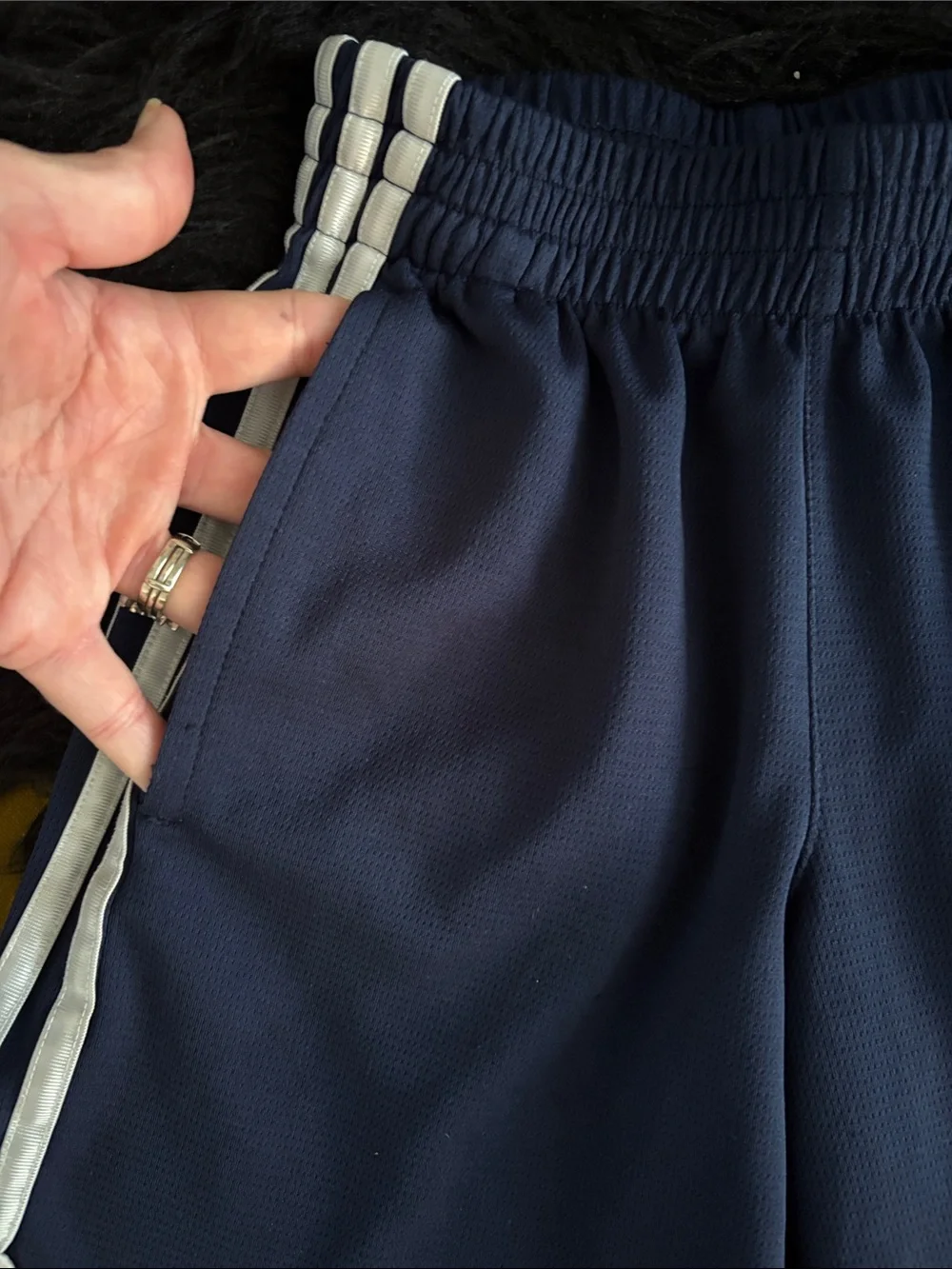 Boys Adidas Navy Blue Athletic Soccer Shorts S 8 10